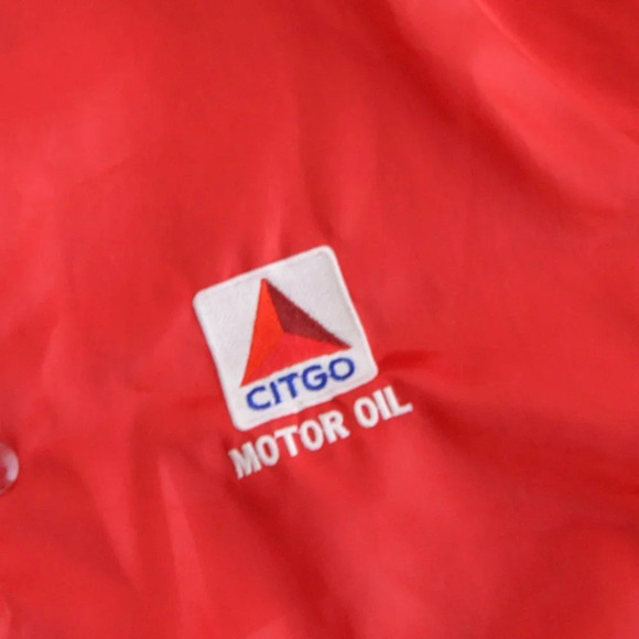 Vintage West Ark made in U.S.A. Citgo  Motor oil Red Button Up Varsity Jacket - Picture 10 of 15